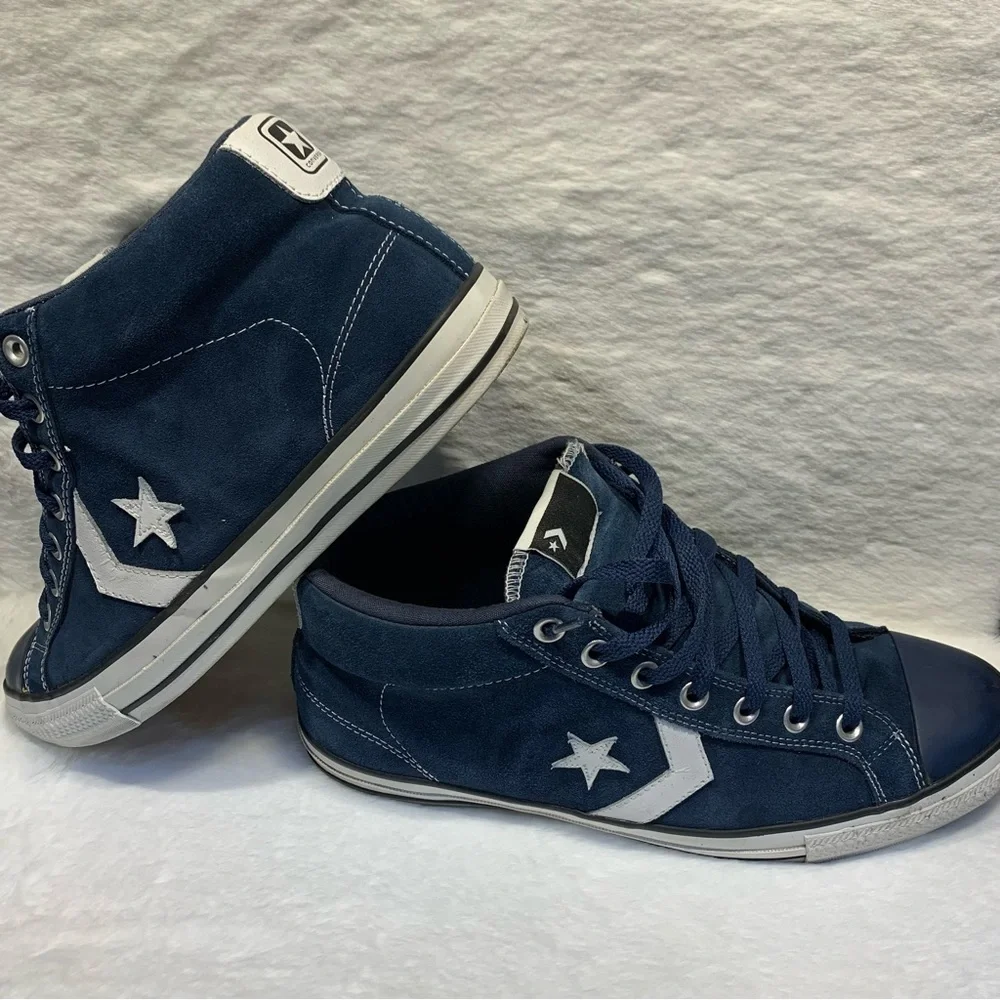 Converse All Star Kenny Anderson Mens Blue/White Mid Top Shoes Lace Up Size 11